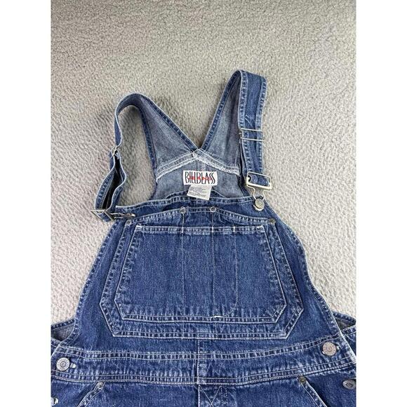 Bill Bass Vintage Denim Overall Shorts Medium Cotton Utility Pockets Shortalls - Picture 5 of 14